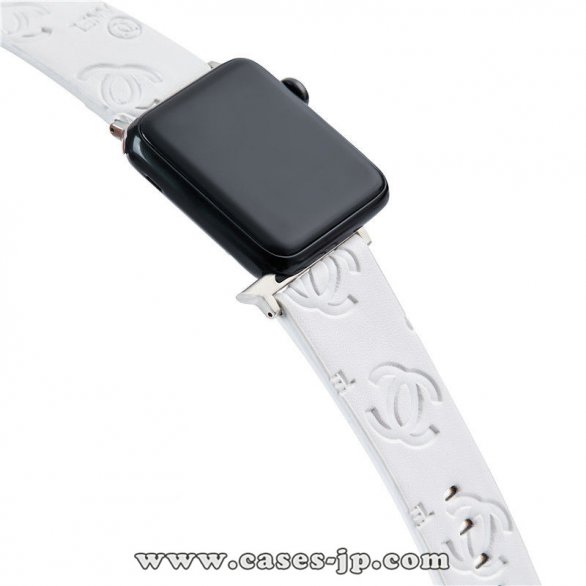 2021 個性潮流 激安人気 CHANEL / シャネル Apple Watch Series 1/2/3/4/5 バンド 腕時計交換バンド 男女兼用[#case2021030321]