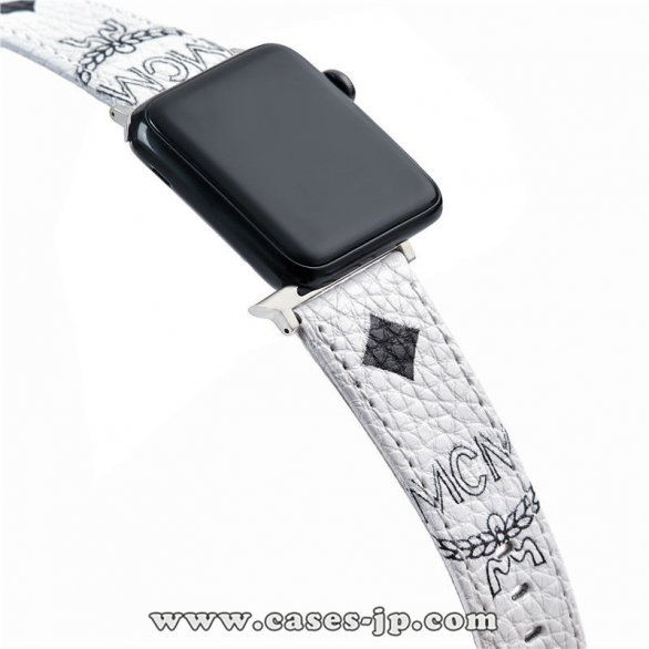 超人気 高品質 新品 MCM Apple Watch Series 1/2/3/4/5 バンド 腕時計交換バンド 男女兼用[#case2021030319]