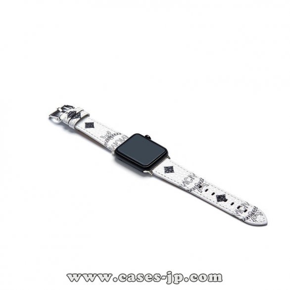 超人気 高品質 新品 MCM Apple Watch Series 1/2/3/4/5 バンド 腕時計交換バンド 男女兼用[#case2021030319]